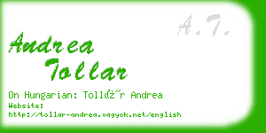 andrea tollar business card